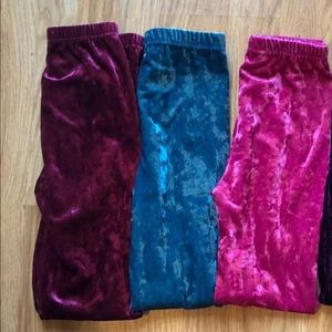 Velvet leggings 3 pairs